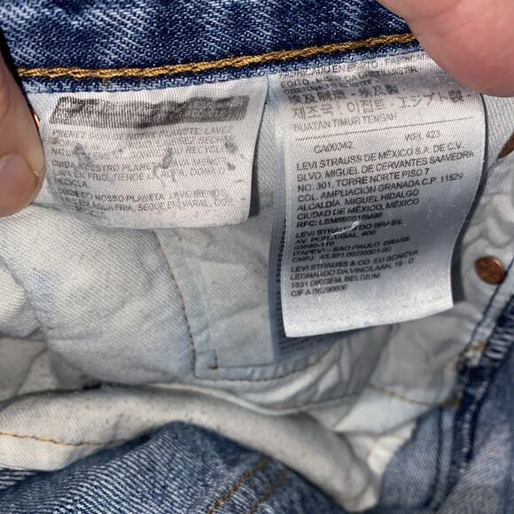 Levi’s 501 Vintage jeans Button fly Denim 501 red logo tag Size 33 x 34 Grunge - Picture 13 of 13